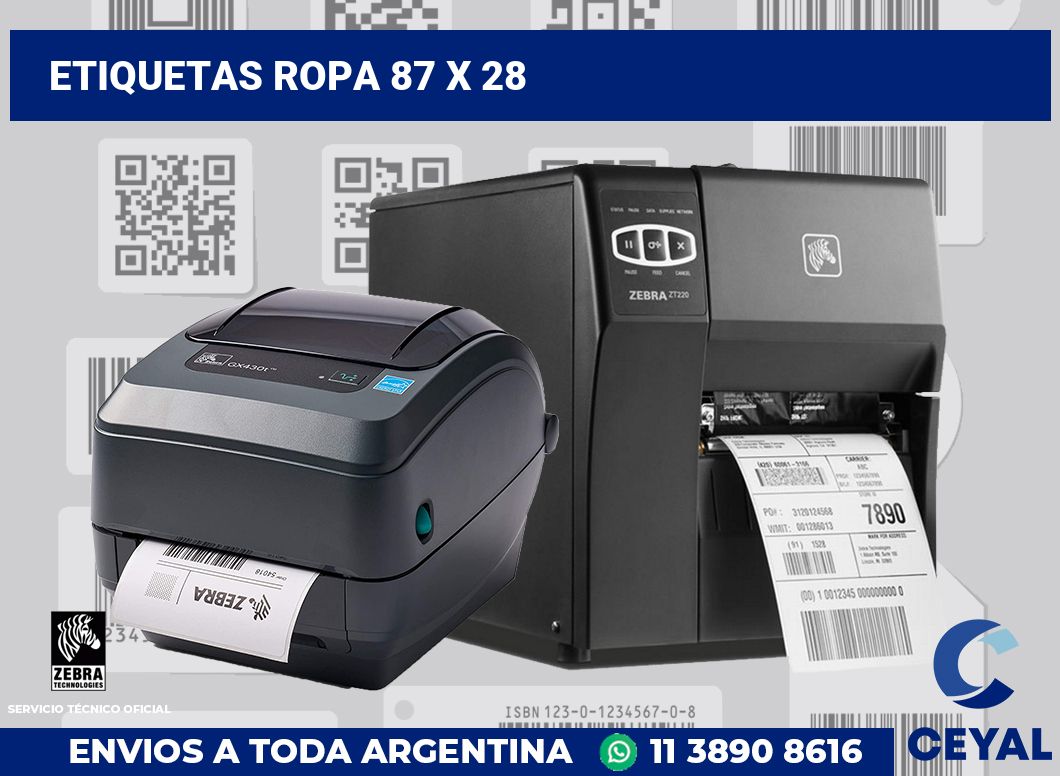 etiquetas ropa 87 x 28