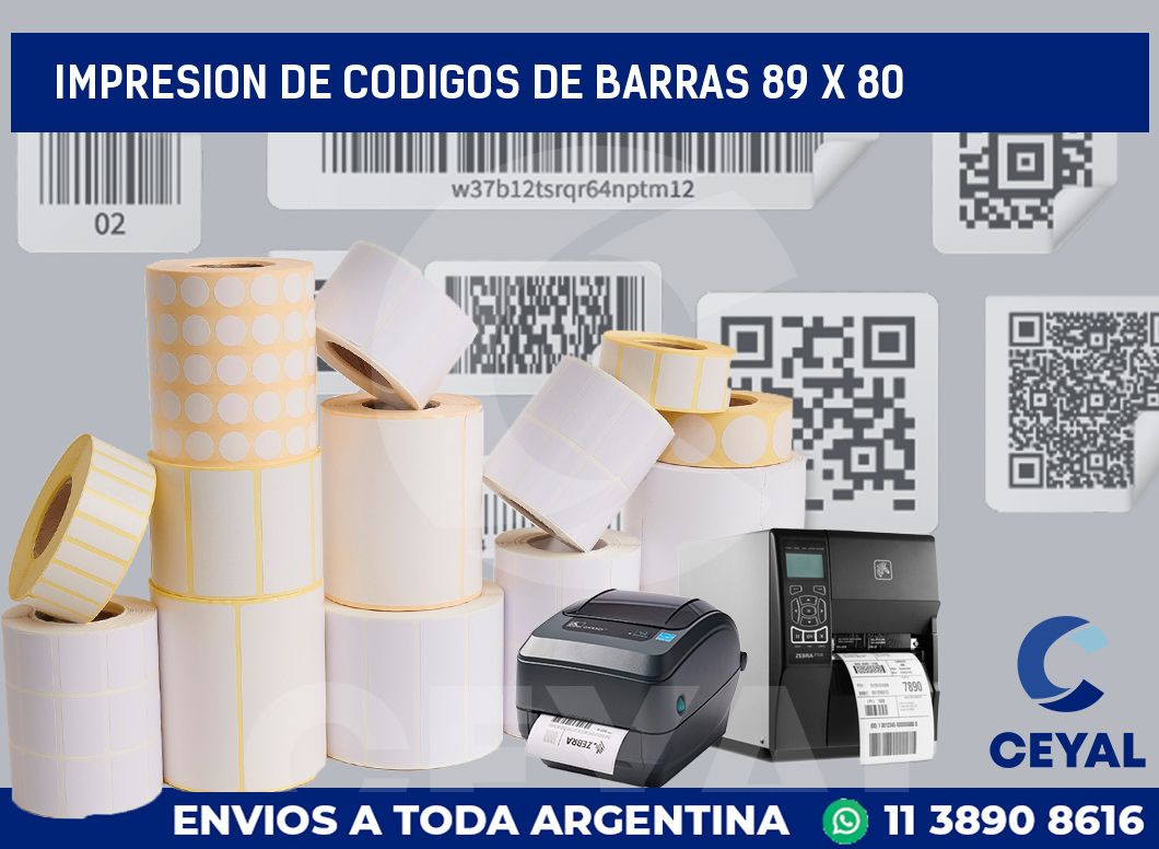 impresion de codigos de barras 89 x 80