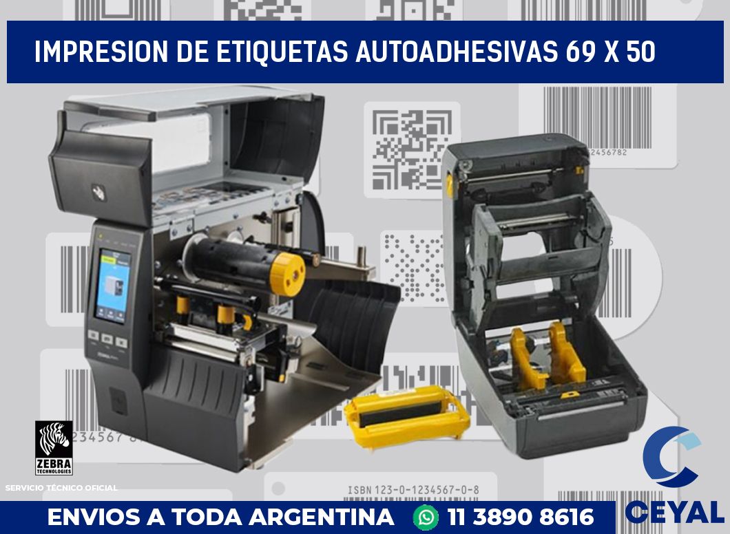 impresion de etiquetas autoadhesivas 69 x 50