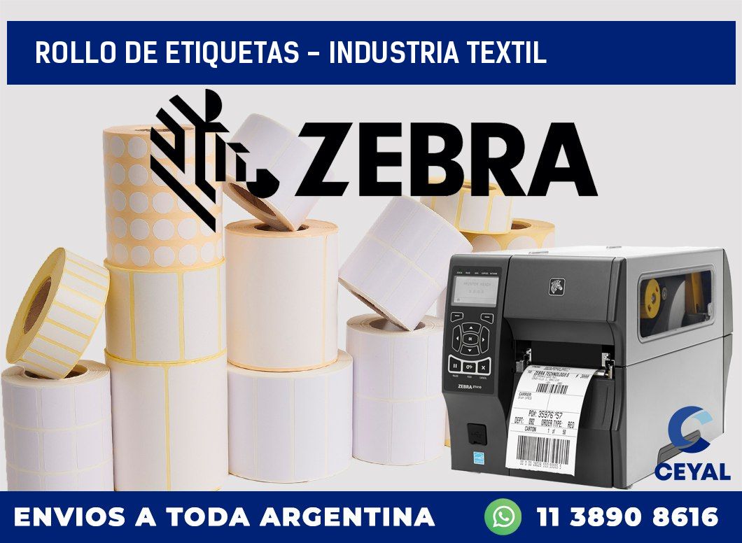 rollo de etiquetas – Industria textil