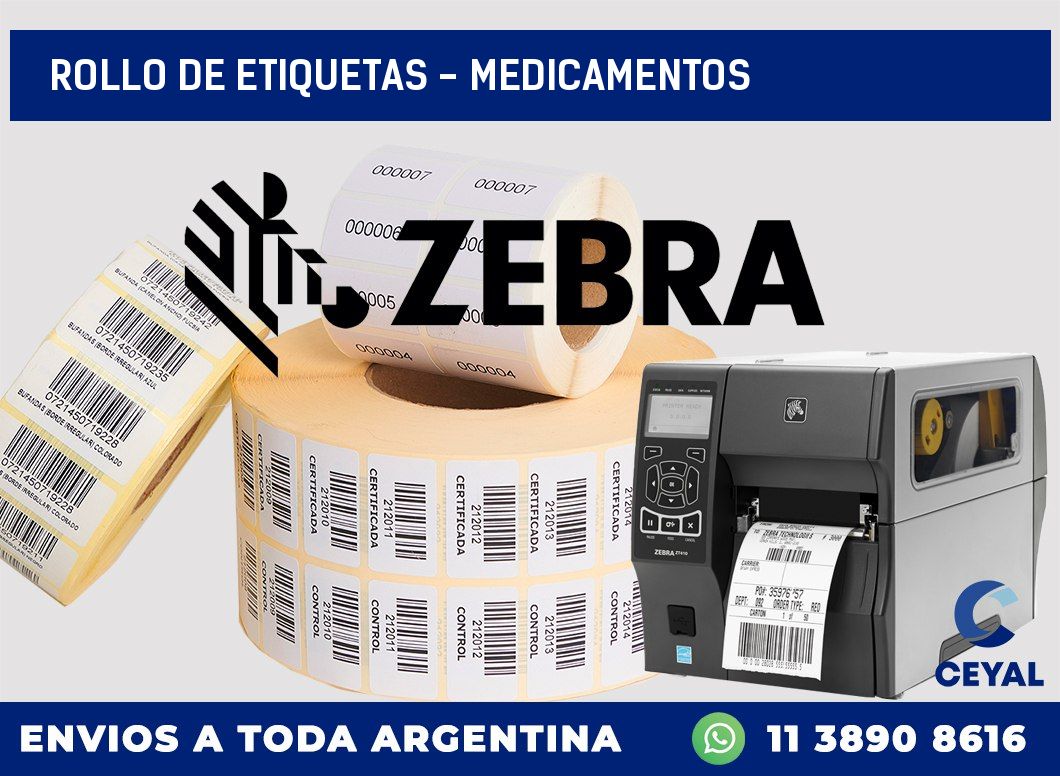 rollo de etiquetas – Medicamentos