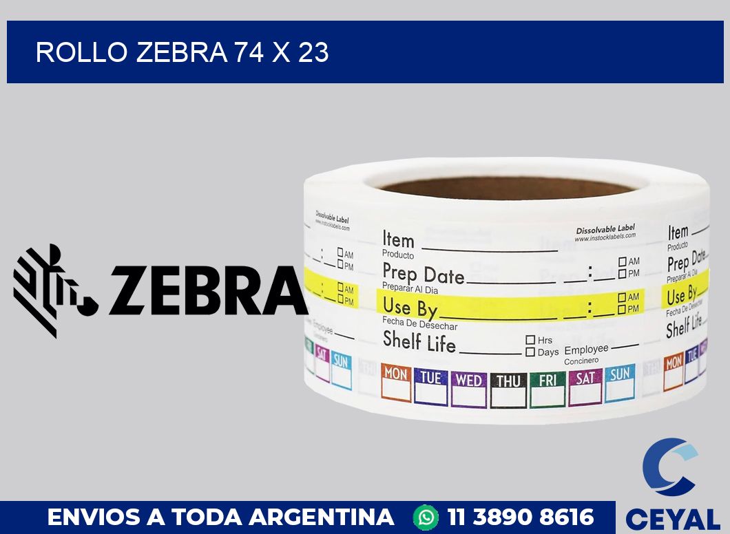 rollo zebra 74 x 23
