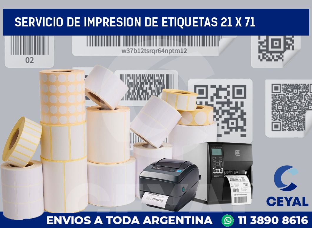 servicio de impresion de etiquetas 21 x 71