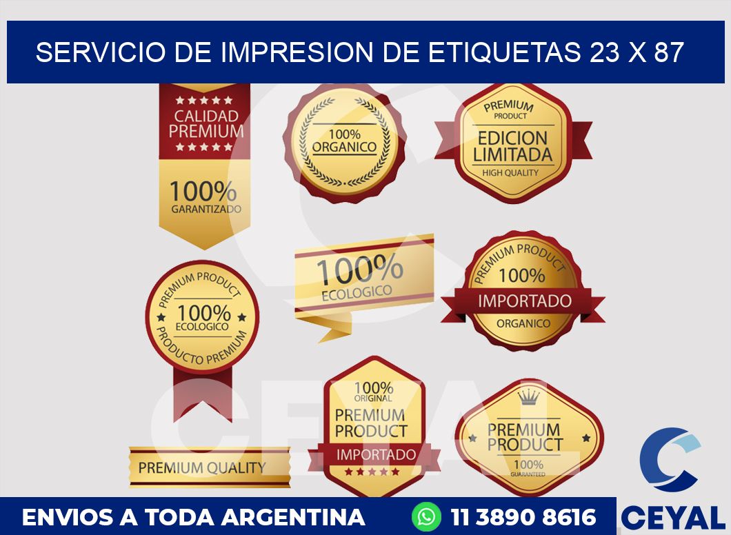 servicio de impresion de etiquetas 23 x 87