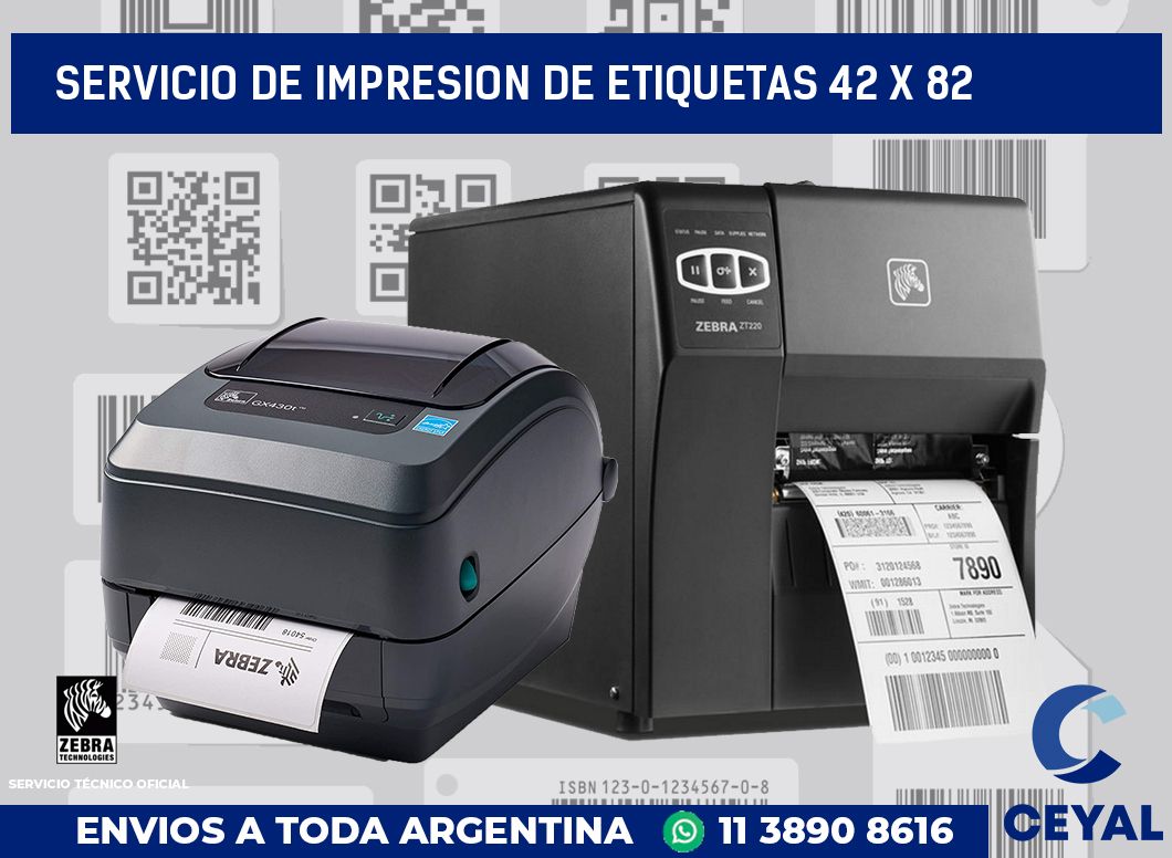 servicio de impresion de etiquetas 42 x 82