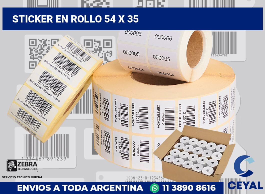 sticker en rollo 54 x 35