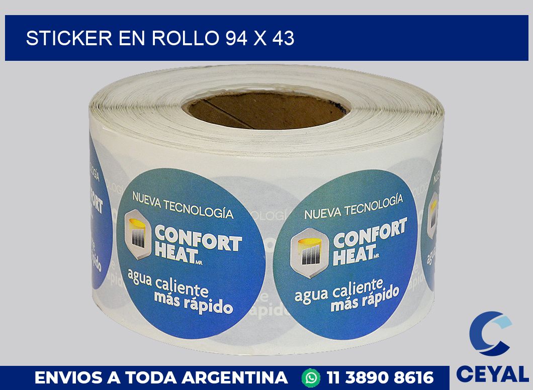 sticker en rollo 94 x 43
