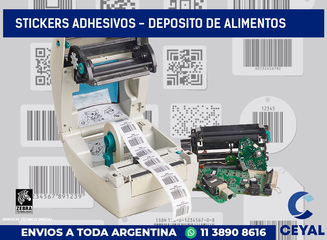 stickers adhesivos - deposito de alimentos