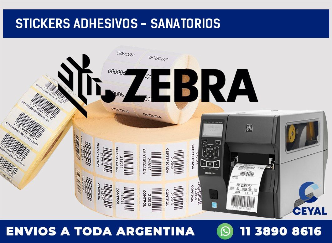 stickers adhesivos - sanatorios