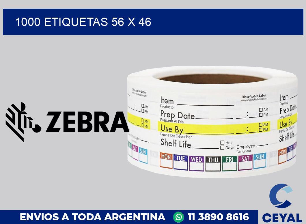 1000 etiquetas 56 x 46