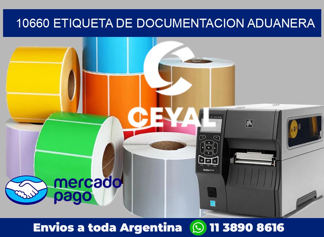 10660 Etiqueta de documentacion aduanera