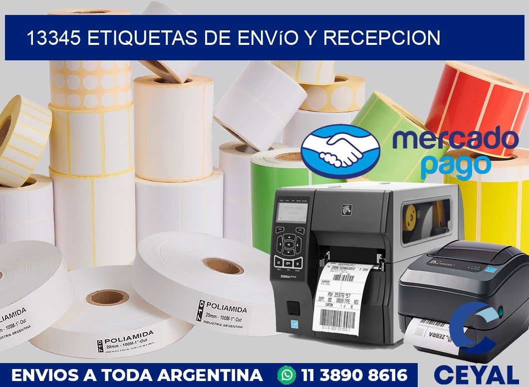 13345 Etiquetas de envío y recepcion