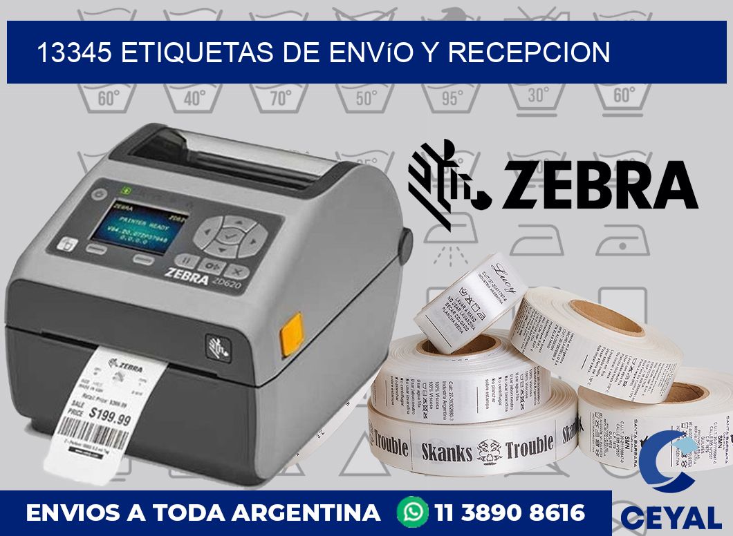 13345 Etiquetas de envío y recepcion