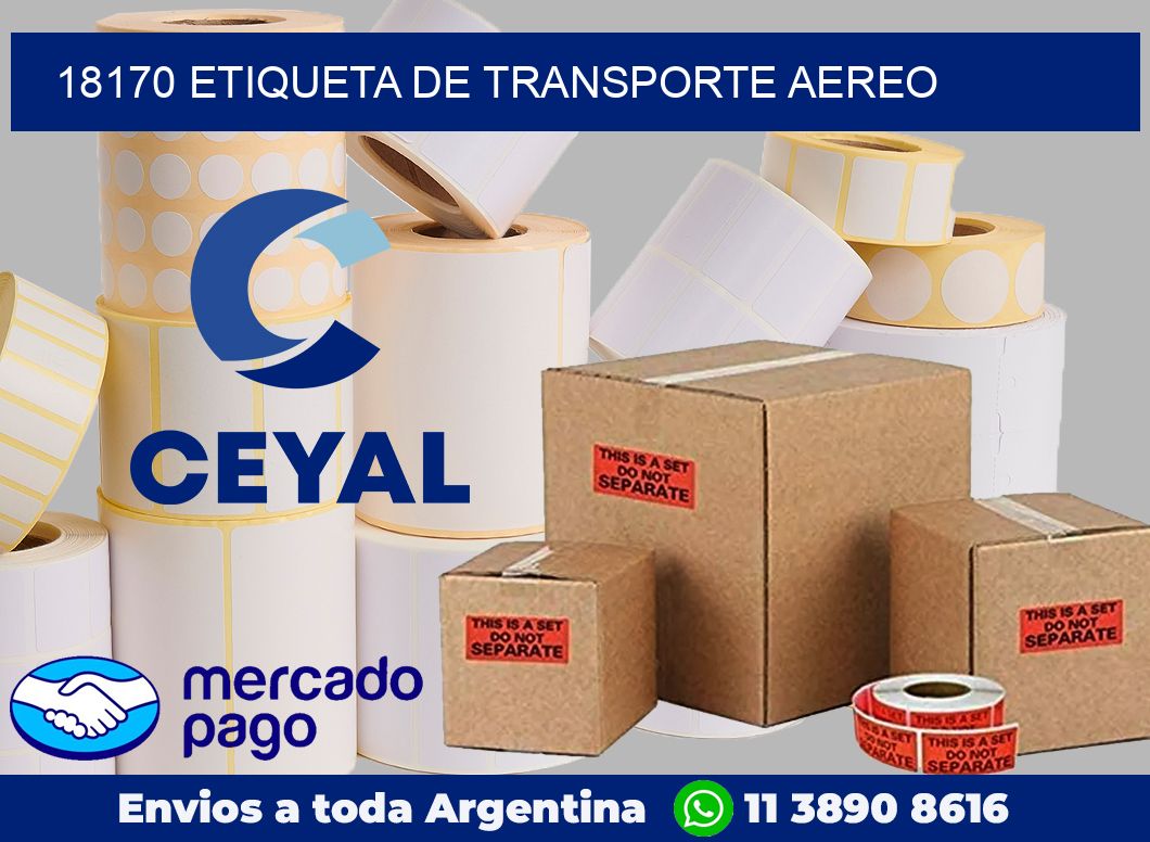 18170 Etiqueta de transporte aereo