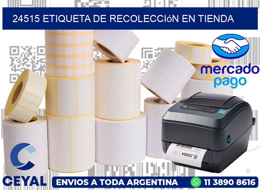 24515 Etiqueta de recolección en tienda
