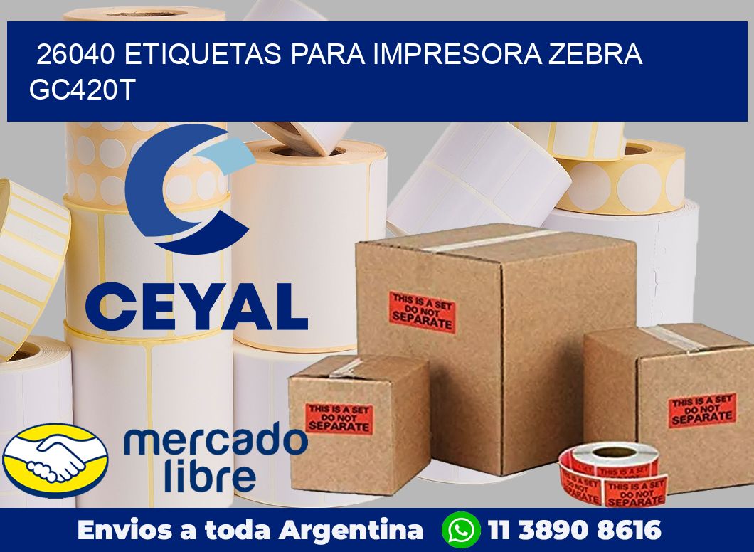 26040 etiquetas para impresora zebra GC420T