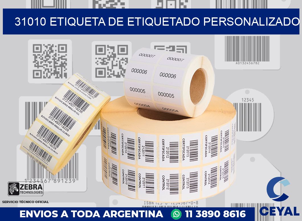 31010 Etiqueta de etiquetado personalizado