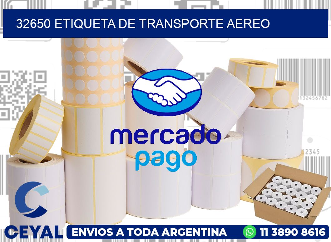 32650 Etiqueta de transporte aereo