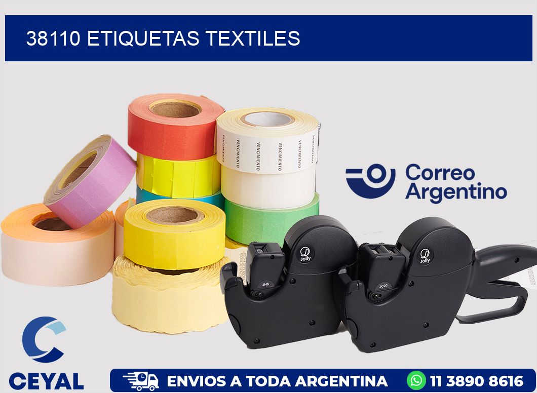 38110 etiquetas textiles