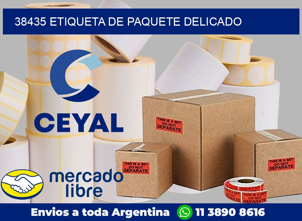 38435 Etiqueta de paquete delicado
