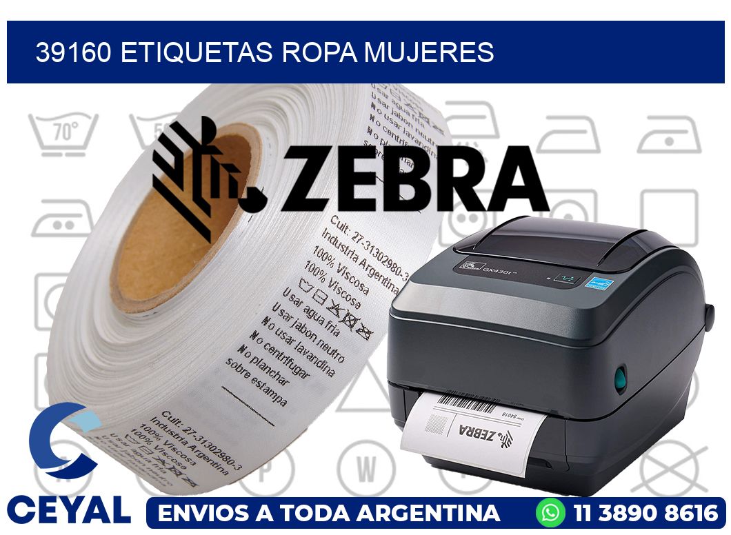 39160 Etiquetas ropa mujeres