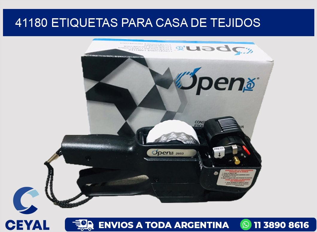 41180 Etiquetas para casa de tejidos