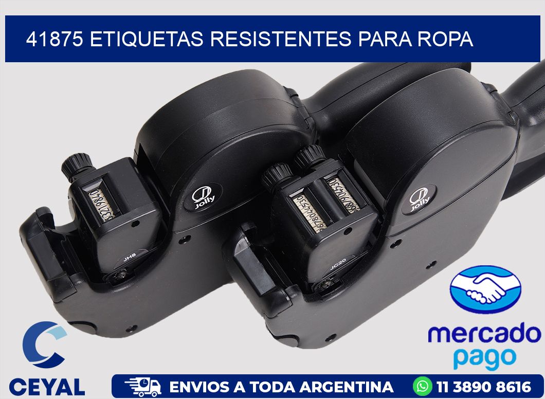 41875 Etiquetas resistentes para Ropa