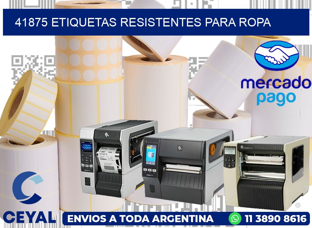 41875 Etiquetas resistentes para Ropa