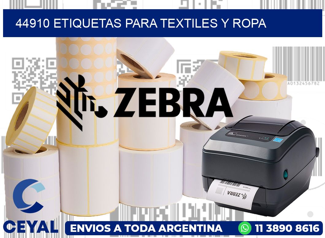 44910 Etiquetas para textiles y Ropa