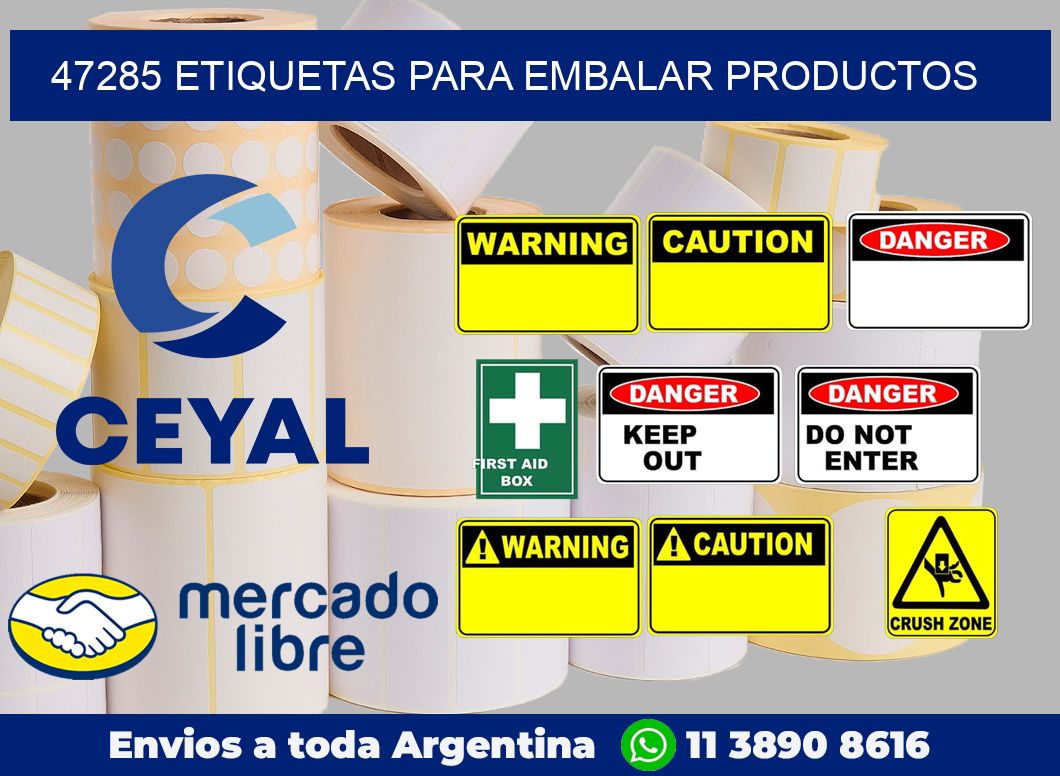 47285 Etiquetas para embalar productos