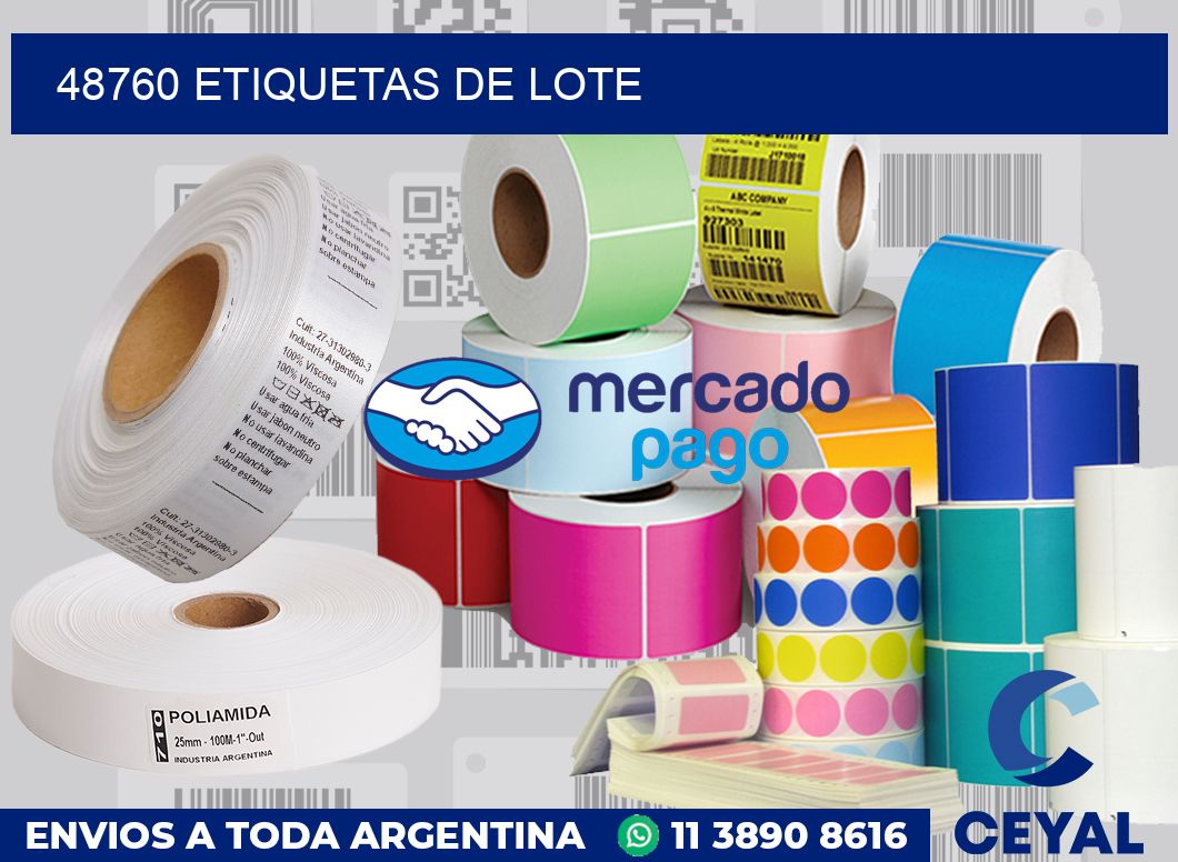 48760 Etiquetas de lote