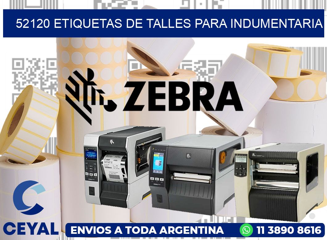 52120 Etiquetas de Talles para indumentaria