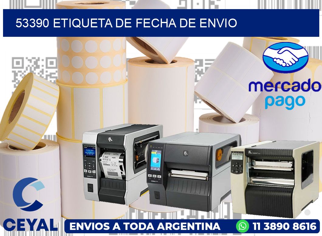 53390 Etiqueta de fecha de envio