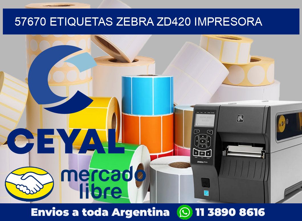 57670 etiquetas Zebra zd420 impresora