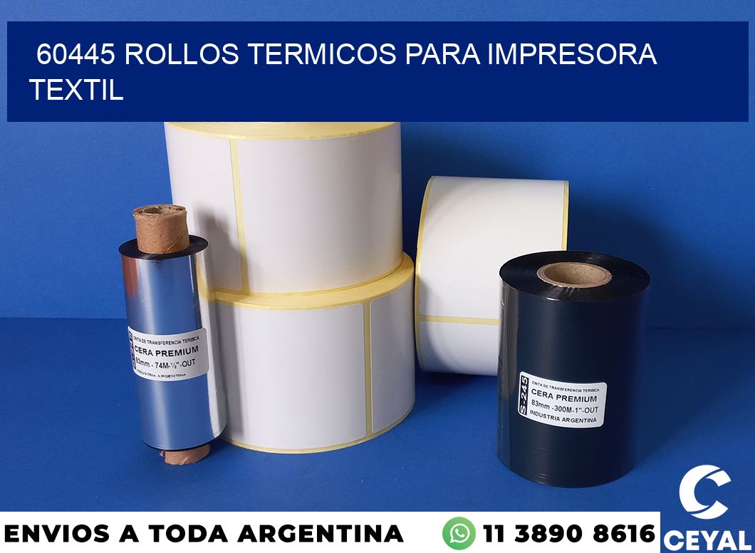 60445 rollos termicos para impresora textil