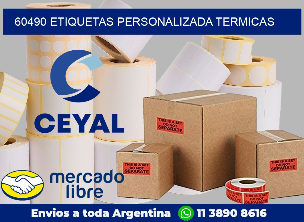 60490 etiquetas personalizada termicas