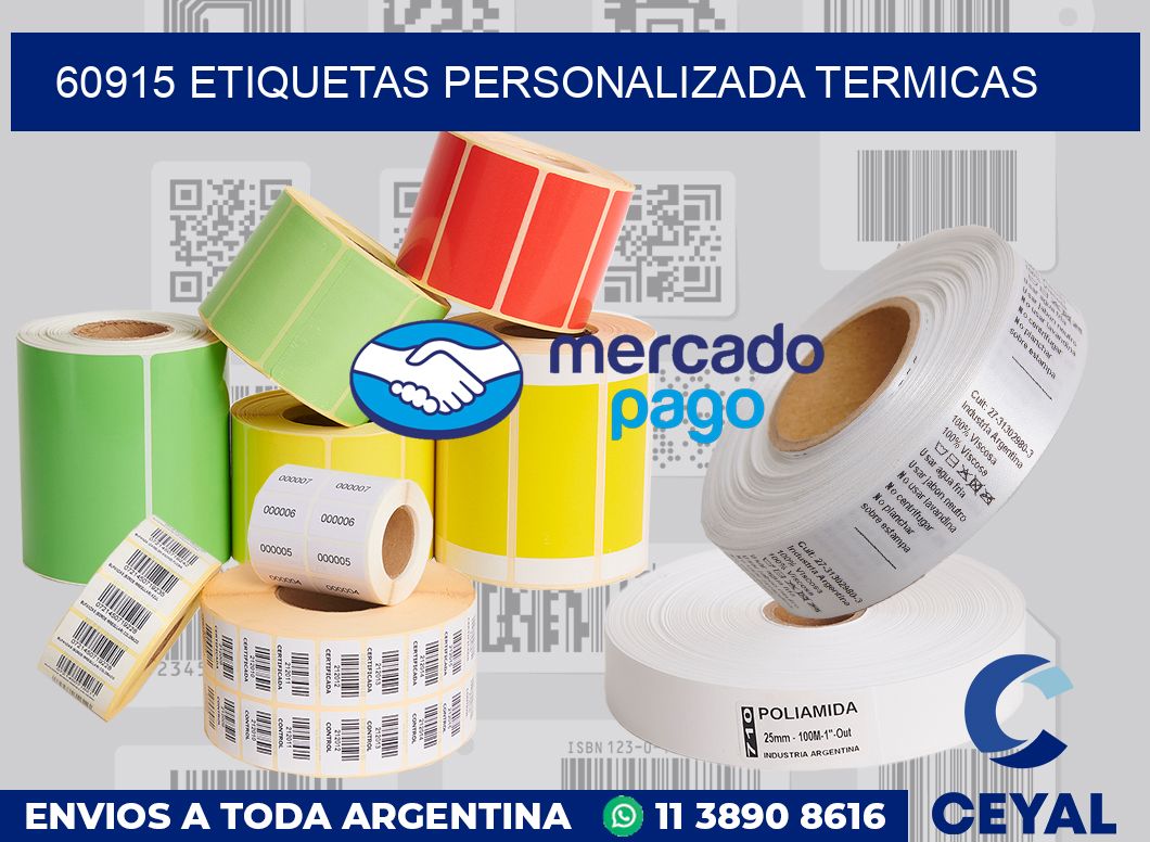 60915 etiquetas personalizada termicas