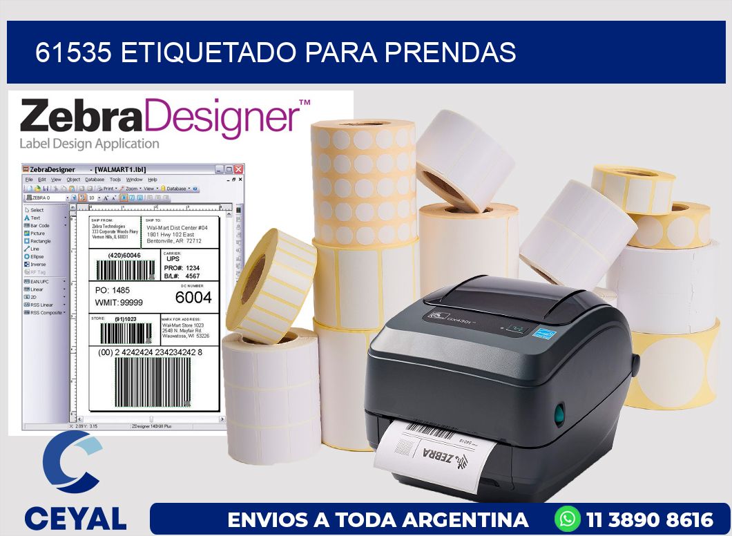 61535 Etiquetado para prendas