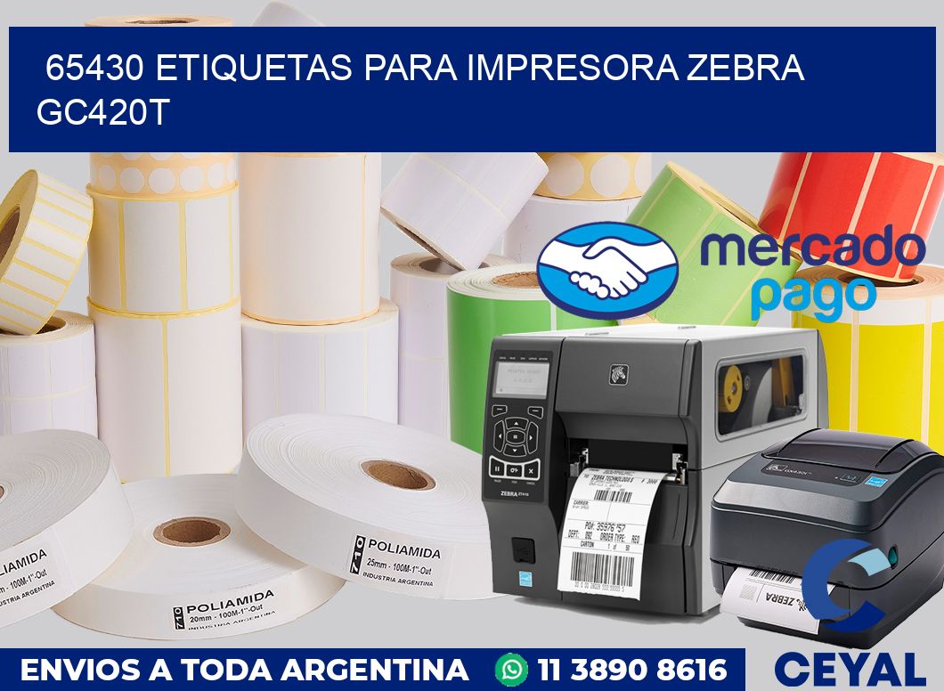 65430 etiquetas para impresora zebra GC420T
