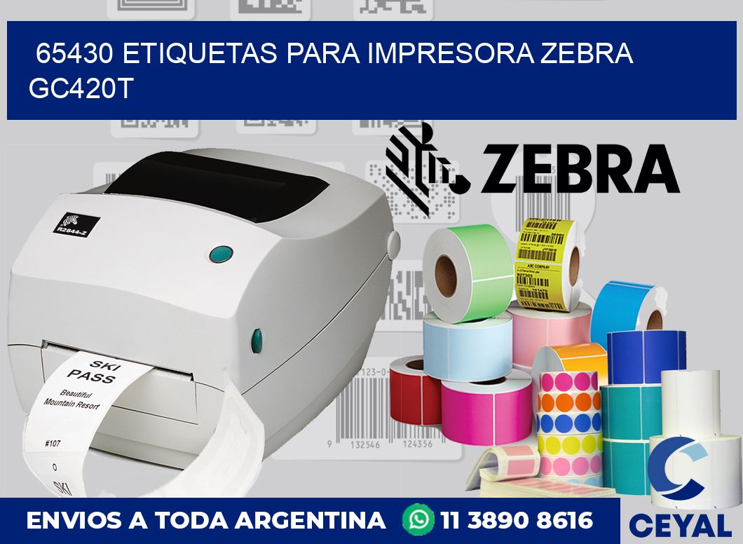 65430 etiquetas para impresora zebra GC420T