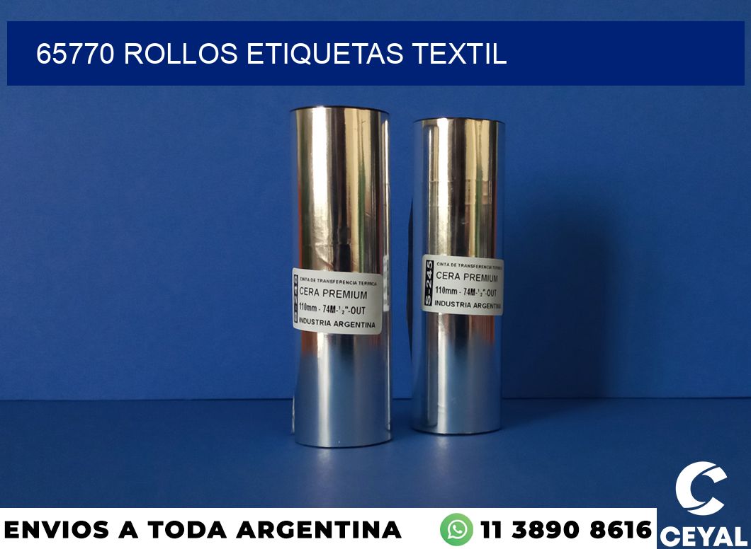 65770 rollos etiquetas textil