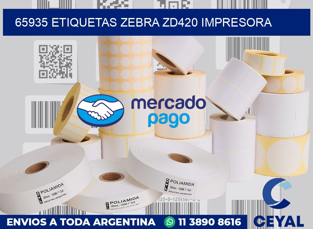 65935 etiquetas Zebra zd420 impresora