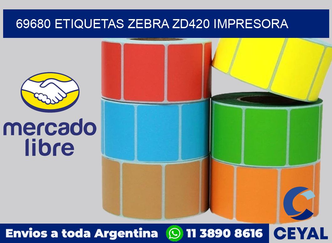 69680 etiquetas Zebra zd420 impresora