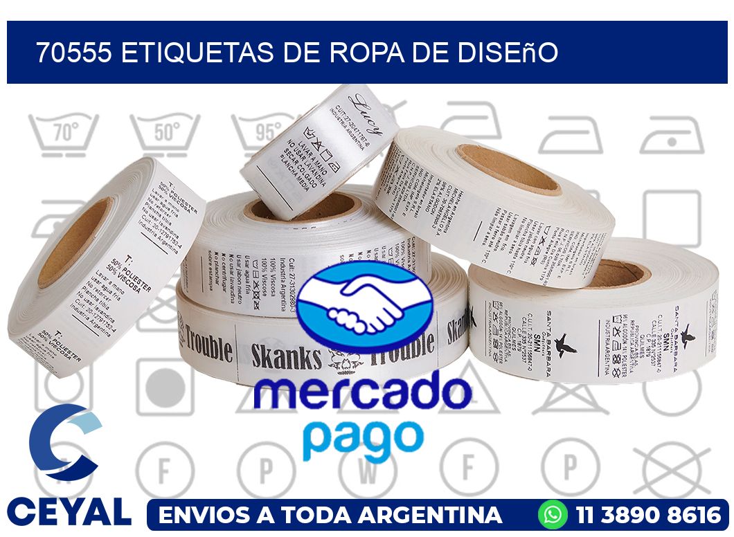70555 Etiquetas de ropa de diseño