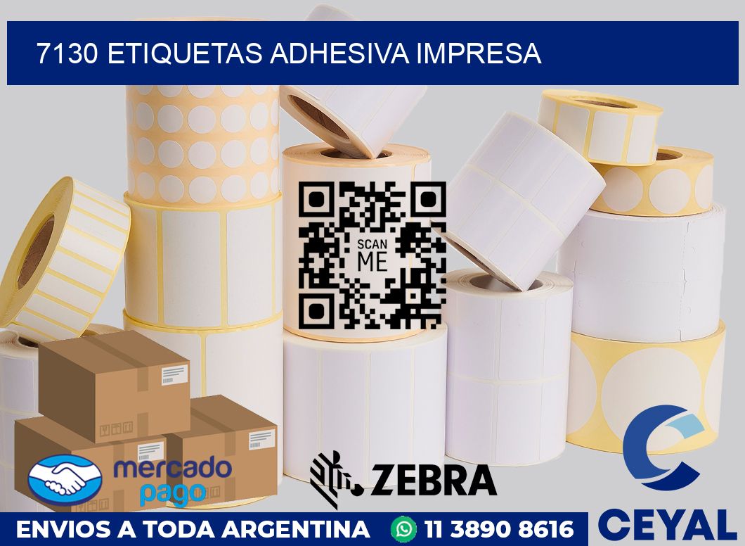 7130 etiquetas adhesiva impresa