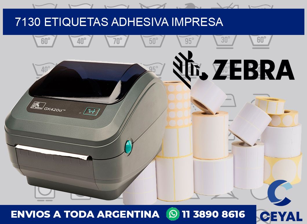 7130 etiquetas adhesiva impresa