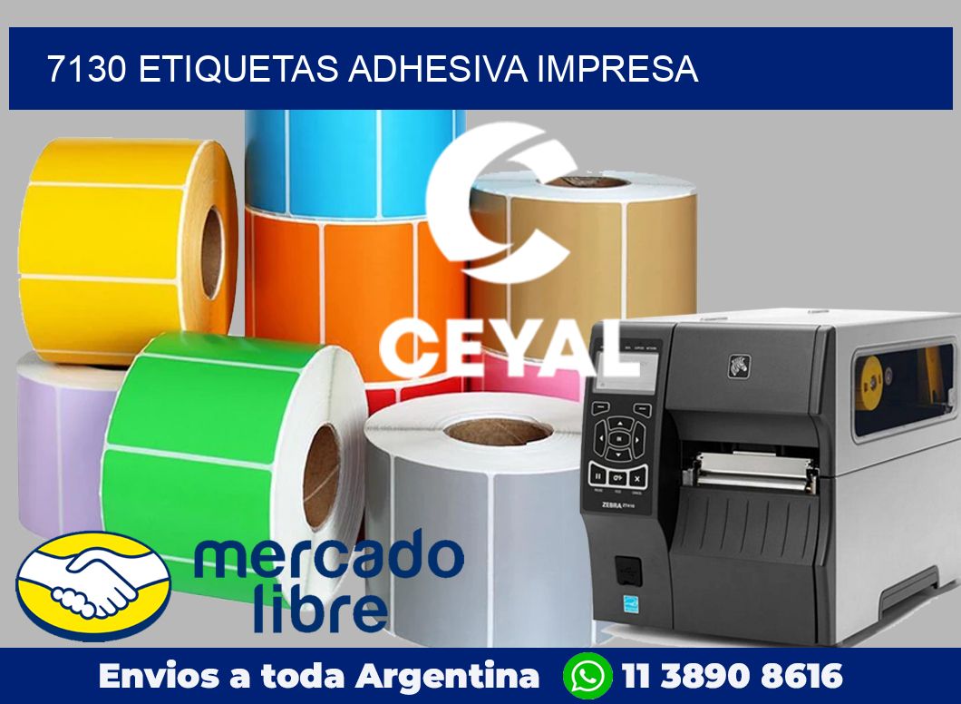 7130 etiquetas adhesiva impresa