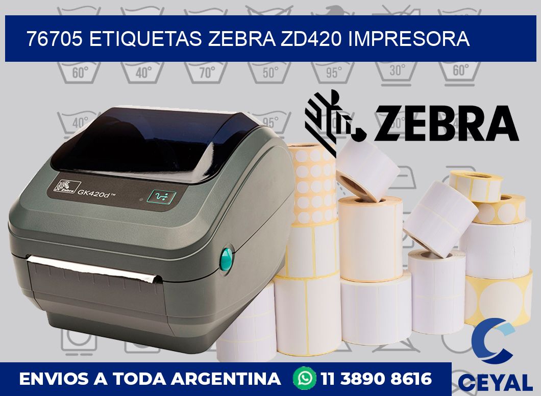 76705 etiquetas Zebra zd420 impresora