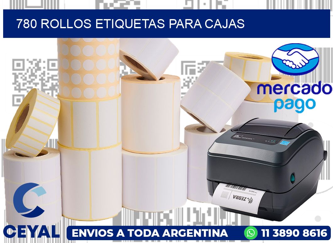 780 Rollos etiquetas para cajas