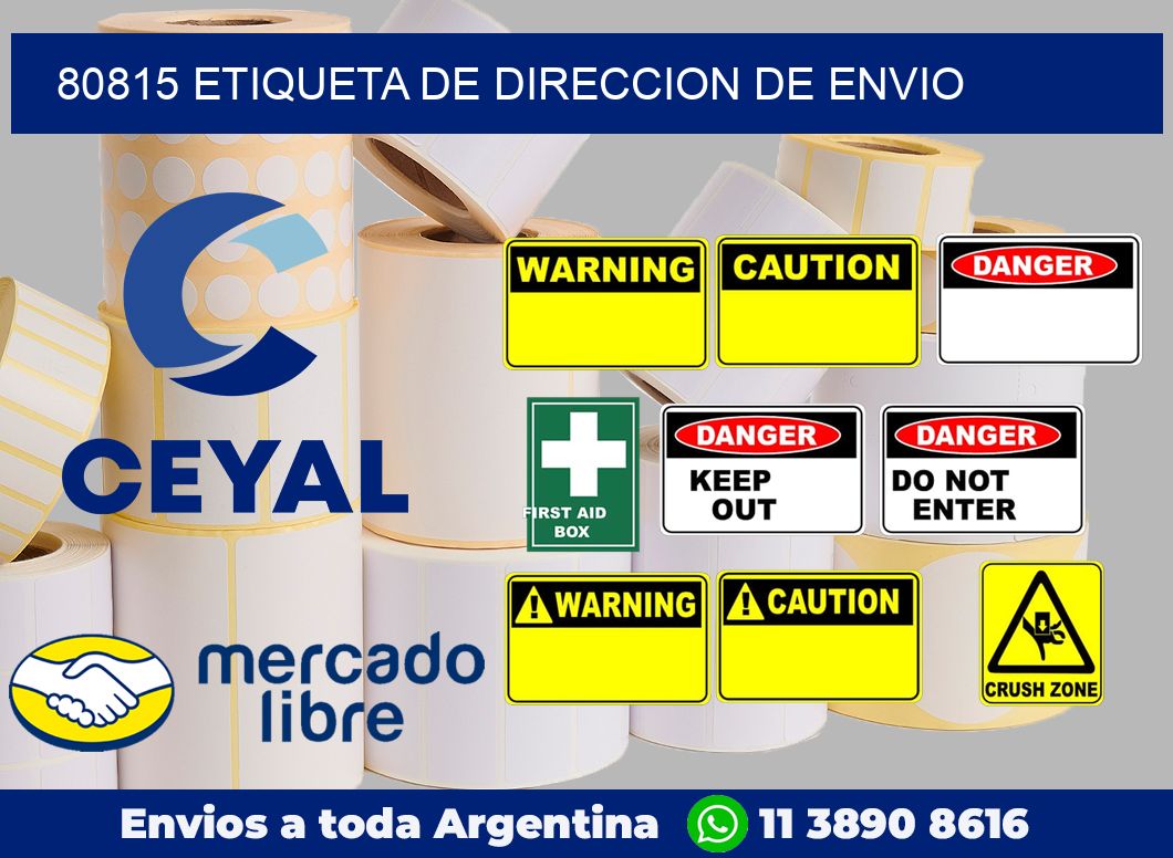 80815 Etiqueta de direccion de envio